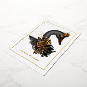 Black Swan Quinceañera Folie Uitnodiging (Gedraaid)