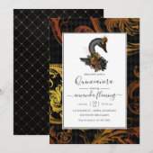 Black Swan Quinceañera Kaart (Voorkant / Achterkant)