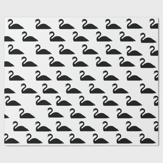 Black Swan Silhouette | Cadeaupapier (Vlak)
