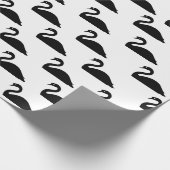 Black Swan Silhouette | Cadeaupapier (Hoek)