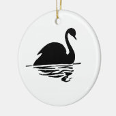 Black Swan Silhouette Keramisch Ornament (Links)