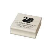 Black Swan Wings Up Adres Rubberstempel (Stempel)