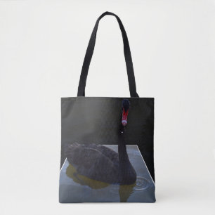 Black Swan zwemmend in DIMM Pond, Tote Bag