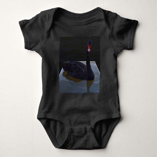 Black Swan zwemt in Dimensional Pond, Romper (Voorkant)