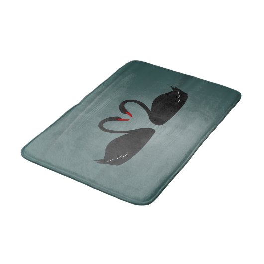 Black Swans Bath Mat (Gekanteld)