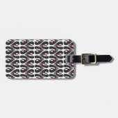 BLACK SWANS HEART PATTERN BAGAGELABEL (Voorkant horizontaal)