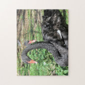 Black Swans Jigzaag Puzzle Legpuzzel (Verticaal)