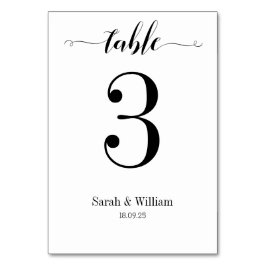 Black Swash Calligrafie Wedding Kaart