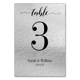 Black Swash Calligrafie Zilveren bruiloft Kaart
