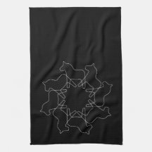 Black Swedish Dala Horse Snowflake