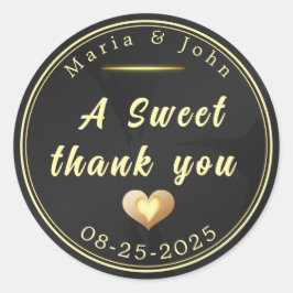 Black Sweet Dank je wel Ronde Sticker