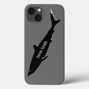 black swimming shark personalized Case-Mate iPhone case