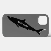 black swimming shark personalized Case-Mate iPhone case (Achterkant (horizontaal))