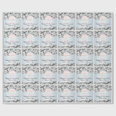 Black Swirl 60th Wedding Jubileum Foto Cadeaupapier (Vlak)