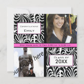 Black Swirl Afstuderen Farewell Invitation Kaart (Voorkant)