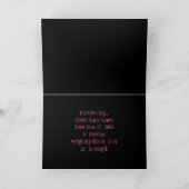 Black Swirl foto Geboorteaankondiging Aankondiging (Binnen)