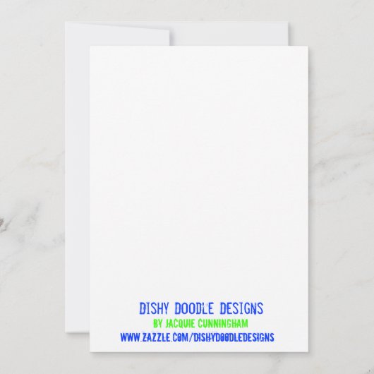 Black Swirl Grunge, Party Time!, Mason's 16e B... Kaart (Achterkant)