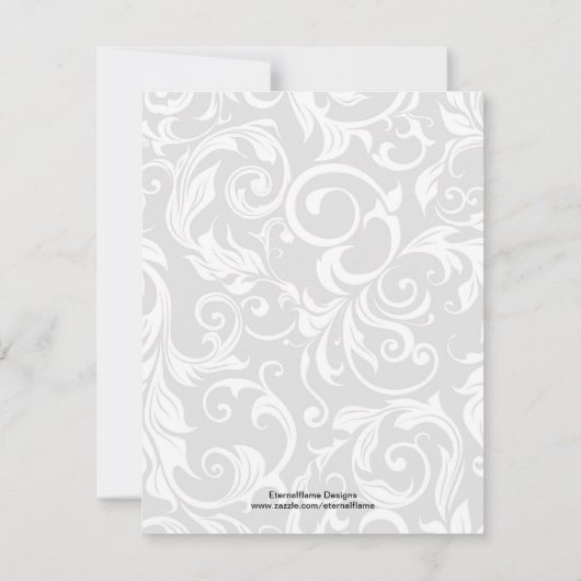 Black Swirl Monogram Rehearsal Dinner Kaart (Achterkant)