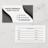 Black Swirl Professional Multiple Appointment Card Afsprakenkaartje (Voorkant / Achterkant)