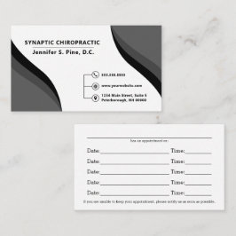 Black Swirl Professional Multiple Appointment Card Afsprakenkaartje