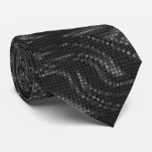 Black Swirl Sequin Effect Neckware Stropdas (Opgerold)