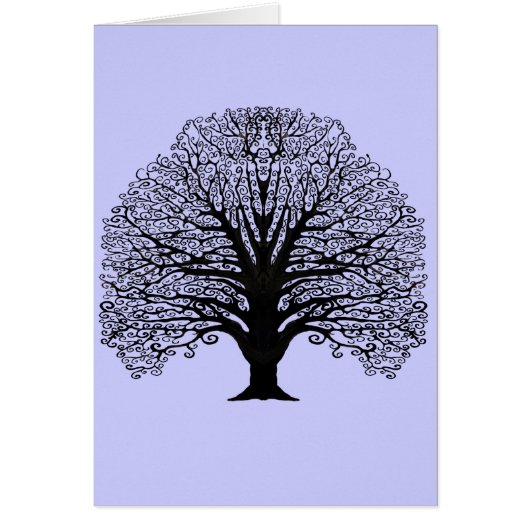 Black Swirl Tree Bedankt (Voorkant)