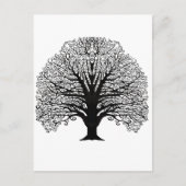 Black Swirl Tree Briefkaart (Voorkant)
