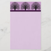 Black Swirl Tree Briefpapier (Voorkant)