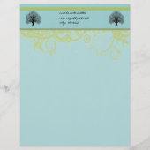 Black Swirl Tree Custom Briefhoofd (Voorkant)