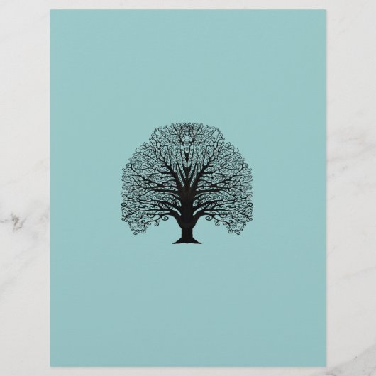 Black Swirl Tree Flyer (Achterkant)