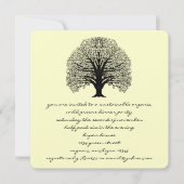Black Swirl Tree Invitation Kaart (Voorkant)
