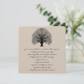 Black Swirl Tree Invitation Kaart (Staand voorkant)
