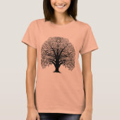 Black Swirl Tree T-shirt (Voorkant)