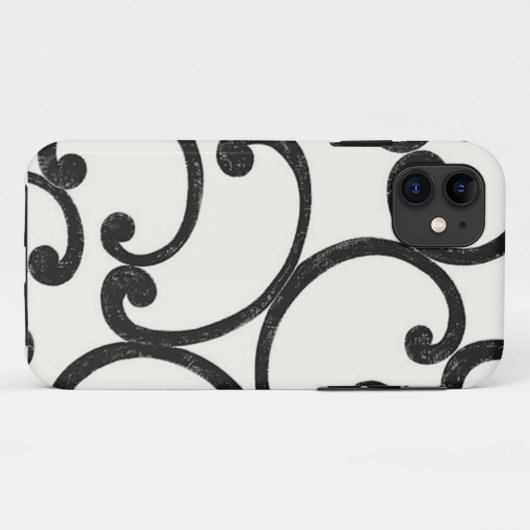 Black Swirling iPhone 5 Hoesje (Achterkant (horizontaal))