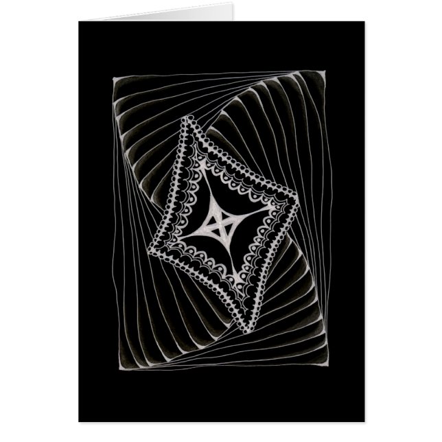 Black Swirling Kite Doodle (Voorkant)