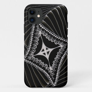 Black Swirling Kite Doodle iPhone 11 Hoesje