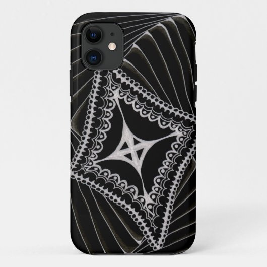 Black Swirling Kite Doodle Case-Mate iPhone Case (Achterkant)