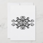 Black Swirls Mr en Mrs Wedding Kaart (Achterkant)