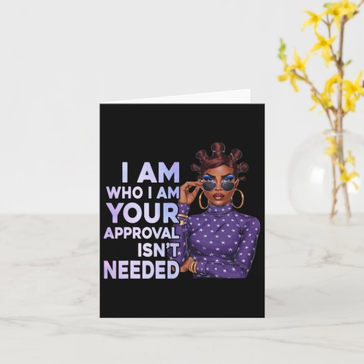 Black Sy Queen Afro-Amerikaanse geschiedenis Afro  Kaart (Gele Bloem)