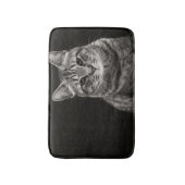 Black Tabby Kitten Badmat (Voorkant Verticaal)