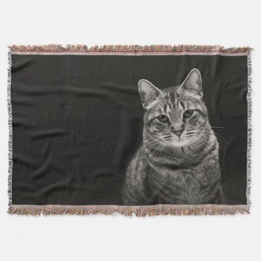 Black Tabby Kitten Deken (Voorkant)