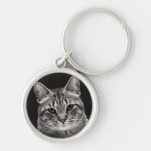 Black Tabby Kitten Sleutelhanger