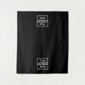 Black Table Runner Banner Business 2 Logos Eveneme Wandkleed (Voorkant)
