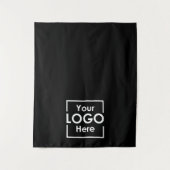 Black Table Runner Banner Zakelijke Logo-evenement Wandkleed (Voorkant)