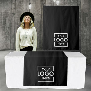 Black Table Runner Banner Zakelijke Logo-evenement Wandkleed