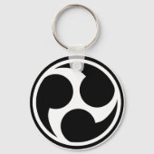 Black Taiko Mitsudomoe Sleutelhanger (Voorkant)