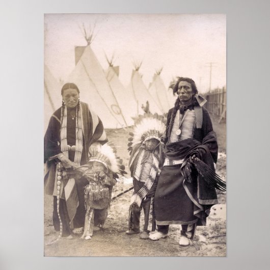 Black Tail Deer, Sioux Chief, 1904,  Poster (Voorkant)