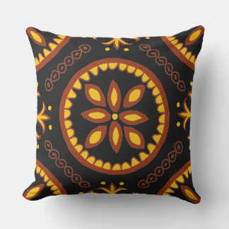 Black Talavera Tegel Buitenkussen