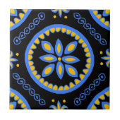 Black Talavera Tegel Tegeltje (Voorkant)