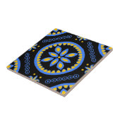 Black Talavera Tegel Tegeltje (Zijkant)